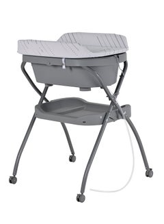 اشتري Bubbly Changing Baby Bath Tub 0M-12+ Months, Grey في الامارات