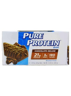 Buy Bar Chocolate Deluxe 21G Protein 3G Sugar 180 Calories Gluten Free Pack Of 6 300G in UAE