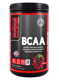 Buy Bcaa Dietary Supplement Supports Lean Muscle Growth Grape Rapid Muscle Repair And Recovery Replenishes Electrolytes 30 Servings 396G in UAE