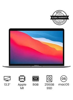 Buy MacBook Air MGN63 13-Inch Display, M1 Chip With 8-Core Processor And 7-Core Graphics/8GB RAM/256GB SSD/English Arabic Keyboard Space Grey in Saudi Arabia