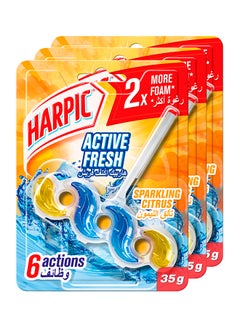 اشتري Active Fresh Sparkling Citrus Rim Block, Pack Of 3 Multicolour 35grams في الامارات