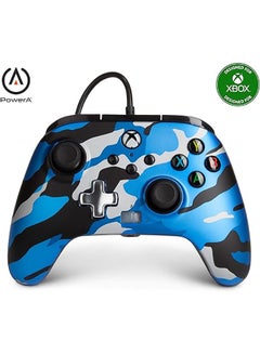 Buy PowerA Enhanced wired controller metallic camo blue (xbox one) in UAE