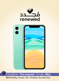 Buy Renewed - iPhone 11 With FaceTime Green 64GB 4G LTE in UAE