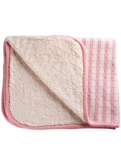 Buy Super Soft 100% Cotton Knitted And Fur Baby Blanket in Saudi Arabia