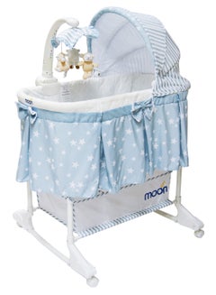 Buy 4-In-1 Convertible Soffy Baby Craddle Blue in UAE