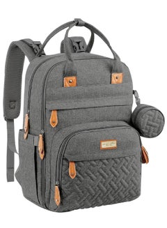 Buy Karyme Diaper Bag Pack With Pacifier Case- Dark Grey in UAE