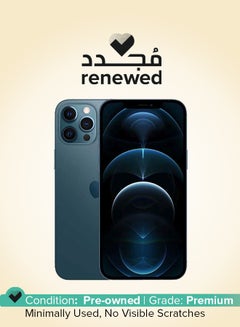 اشتري Renewed - iPhone 12 Pro With Facetime 256GB Pacific Blue 5G في السعودية