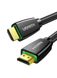 اشتري HDMI Cable 2.0 2M Premium High-Speed HDMI to HDMI Video Wire 4K@60Hz Ultra HD Braided Cord Compatible for MacBook Pro 2021 Nintendo Switch PS3/4 /5 PC Laptop أسود في الامارات