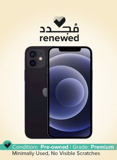 Buy Renewed - iPhone 12 With Facetime 128GB Black 5G - International Version in UAE