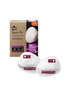 Buy Tommee Tippee MadeFor Me Daily Disposable Breast Pads, SOft, Absorbent And Leak-Free, Contoured Shape, Adhesive Patch, Large, Pack Of 24 in UAE