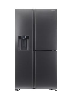 اشتري 3 Door  Refrigerator, 21.2 Cu.ft., SpaceMax Technology, Ice And Water Dispenser RS65R5691B4C Black Matt في السعودية