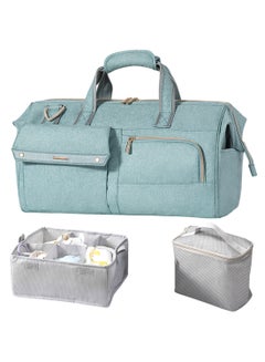 Buy 3 In1 Travel Bag detachable Diaper Caddy With Multiple Compartments - Green in UAE