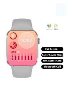 Buy KEQIWEAR Unisex Smart Watch Series8 2.02 Inch Full Touch Color Screen Bluetooth Calling Health And Sports Smartwatch Wireless Charging Color Silver in UAE