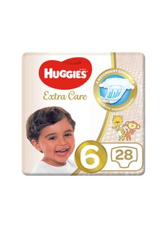 Buy Extra Care, Size 6, 15+ kg, Value Pack, 28 Diapers in Saudi Arabia