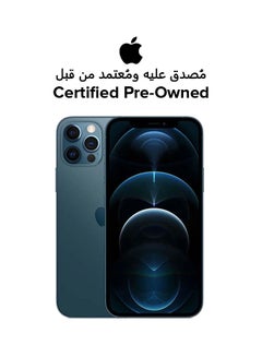 اشتري مُجدد - هاتف آيفون 12 برو مع تطبيق فيس تايم بذاكرة تخزين داخلية 128 جيجابايت يدعم تقنية 5G - النسخة العالمية - لون أزرق محيطي في السعودية