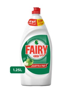 Buy Plus Fruity Green Dishwashing Liquid Soap With Alternative Power To Bleach 1.25Liters in UAE