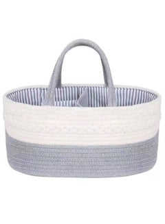 Buy Cotton Rope Diaper Caddy - Grey in UAE