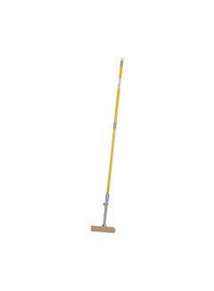 Buy Rotating Window Washer Squeegee With Sponge And Telescopic Handle Yellow/Grey 20cm in UAE