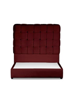 Buy Al Shahba Velvet Bed Frame Burgundy 200x140cm in Saudi Arabia