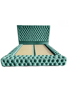 Buy Valencia Velvet Bed Frame Turquoise 200x120cm in Saudi Arabia