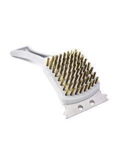 Buy Brass Barbeque Brush Grey/Gold 27x8x8cm in Saudi Arabia