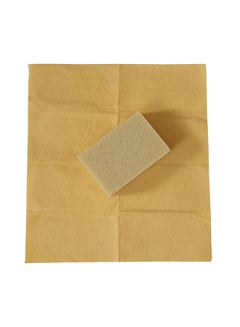 Buy Car Cleaning Sponge And Cloth Set Multicolour 17x11x6cm in UAE