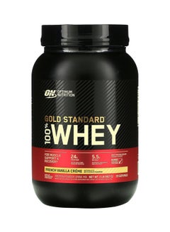 Buy Gold Standard 100% Whey Protein Powder French Vanilla Crème 907 Grams, 29 Servings in UAE