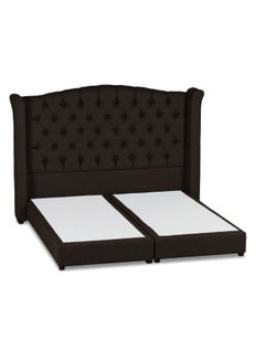 Buy Al Dimashqi Linen Bed Frame Dark Brown 200x160cm in Saudi Arabia