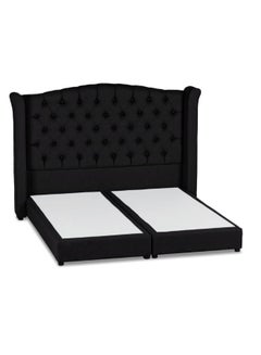 Buy Al Dimashqi Linen Bed Frame Black 200x160cm in Saudi Arabia