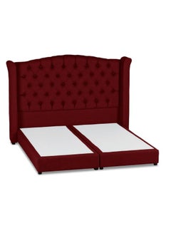 Buy Al Dimashqi Linen Bed Frame Burgundy 200x200cm in Saudi Arabia