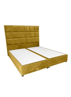 Buy Alex Velvet Bed Frame Gold 200x100cm in Saudi Arabia