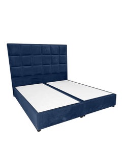 Buy Alex Velvet Bed Frame Dark Blue 200x180cm in Saudi Arabia