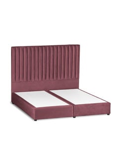 Buy Alkmar Velvet Bed Frame Dark Pink 200x120cm in Saudi Arabia