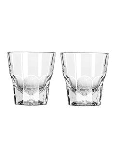 Buy 2-Piece Cortado Glass Cup Clear 133ml in Saudi Arabia