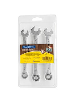 Buy 3 Pieces Combination Wrench Set Silver in UAE