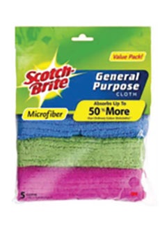 Buy Microfiber General Purpose Cleaning Cloth Multicolour in UAE