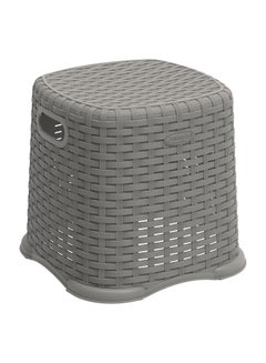 Buy Rattan Step Stool-Curver Grey in Saudi Arabia