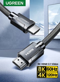 Buy HDMI Cable 8K 2M Ultra High-Speed Cord 48Gbps Support 8K@60Hz, 4K@120Hz, 3D, 7860x4320P UHD, HDR, eARC, HDCP 2.2 Compatible For MacBook Pro 2021/PS4/PS5, Sky Q Box-1M Black in Saudi Arabia