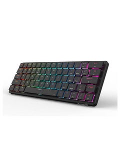 اشتري K624P ELISE PRO RGB 60% Wireless 2.4Ghz / Bluetooth 5.0 / Wired Type C Gaming Mechanical Keyboard – Low Profile Red Switches (Black) في مصر