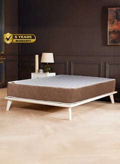 Buy Montana Bed Single Size Mattress 12 Layers White/Brown 200x120cm in Saudi Arabia