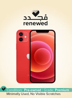 Buy Renewed - iPhone 12 Mini With Facetime 64GB (Product) Red 5G - International Specs in UAE