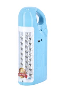 Buy Rechargeable LED Lantern/Energy Efficient Design/Extended Battery Life With USB And Solar Input/Compact, Portable And Light-Weight Design With Overcharge Protection/Perfect For Indoor And Outdoor Use Light Blue 12x8x32cm in Saudi Arabia