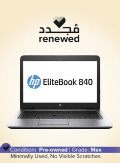 اشتري مجدد- لابتوب إيليت بوك ‎840 G3 مزود بشاشة مقاس 14 بوصة ومعالج إنتل كور i5/ الجيل السادس/ ذاكرة رام سعة 8 جيجابايت/ محرك أقراص SSD سعة 256 جيجابايت/ بطاقة رسومات إنتل 520 عالية الوضوح سعة 64 جيجابايت (إصدار 2016) اللغة الإنجليزية فضي في الامارات