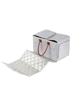 Buy 2 In 1 Diaper Caddy With Mat XL - Grey in Saudi Arabia