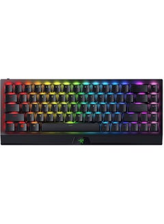 Buy Razer Blackwidow V3 Mini Hyperspeed 65% Wireless Mechanical Gaming Keyboard Phantom Edition, Green Switches, RGB Customizable Backlighting, Doubleshot Abs Keycaps, Us Layout - Black in UAE