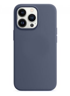 Buy Protective Silicone Case Cover For iPhone 13 Pro Max (6.7 inch) Dark Blue in UAE