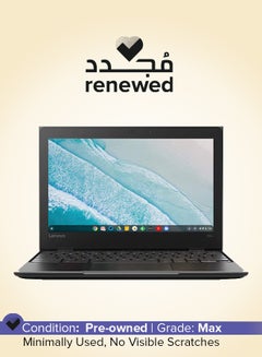 اشتري مجدد - لابتوب كروم بوك 100E (2019) بشاشة مقاس 11.6 بوصة ومعالج ميديا تيك MTK 8173C وذاكرة رام سعة 4 جيجابايت ومحرك أقراص eMMC سعة 32 جيجابايت من الجيل الثامن ونظام تشغيل كروم OS وبطاقة رسومات مدمجة أسود في الامارات