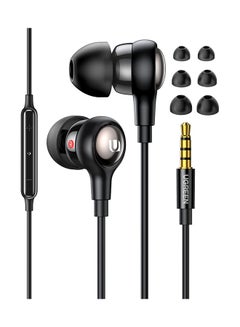 اشتري In-ear Headphone 3.5mm Wired Earphone with Microphone Headset Stereo Sound Noise Isolating Earphones for MacBook Pro 2021 iPhone iPod iPad Mac Studio PS4/ PS5 Black في الامارات