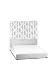 Buy Madrid Velvet Bed Frame White 200x90cm in Saudi Arabia