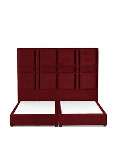 Buy Berlin Velvet Bed Frame Burgundy 200x180cm in Saudi Arabia